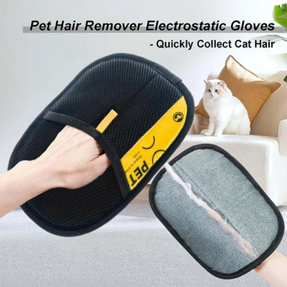 Pet Hair Remover Grooming Glove for Dogs & Cats