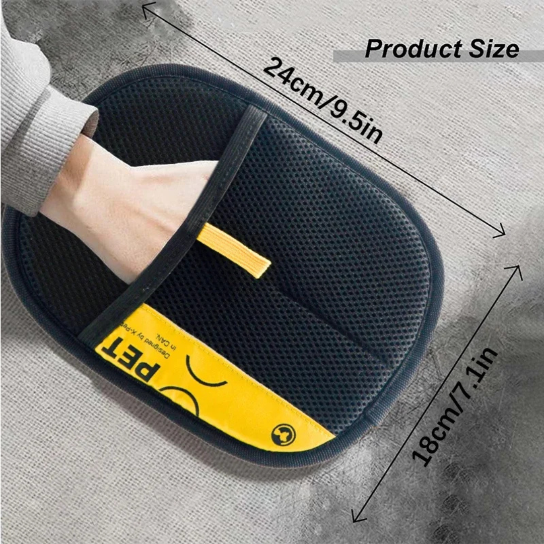 Pet Hair Remover Grooming Glove for Dogs & Cats