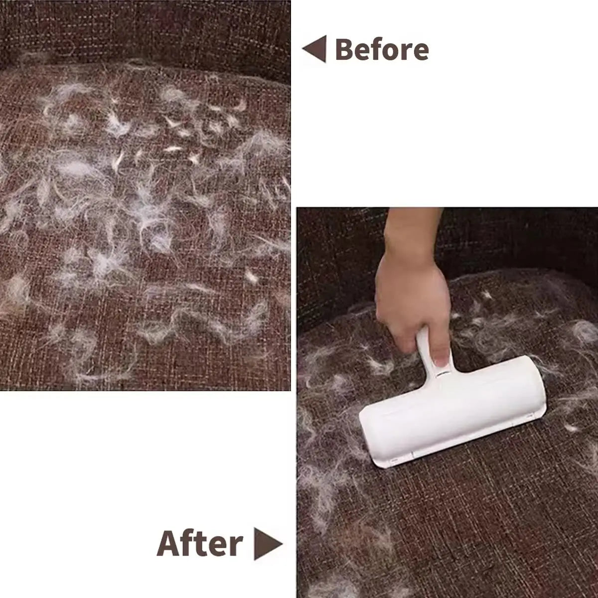 Dog and cat hair remover for carpets and bedding