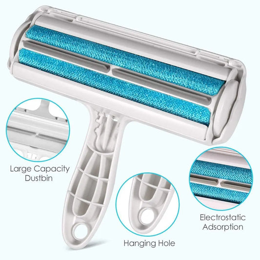 Reusable pet hair remover roller for dog and cat fur