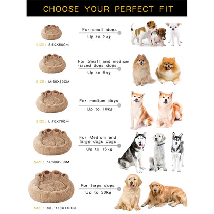 Cozy fluffy pet basket bed for large and small pets